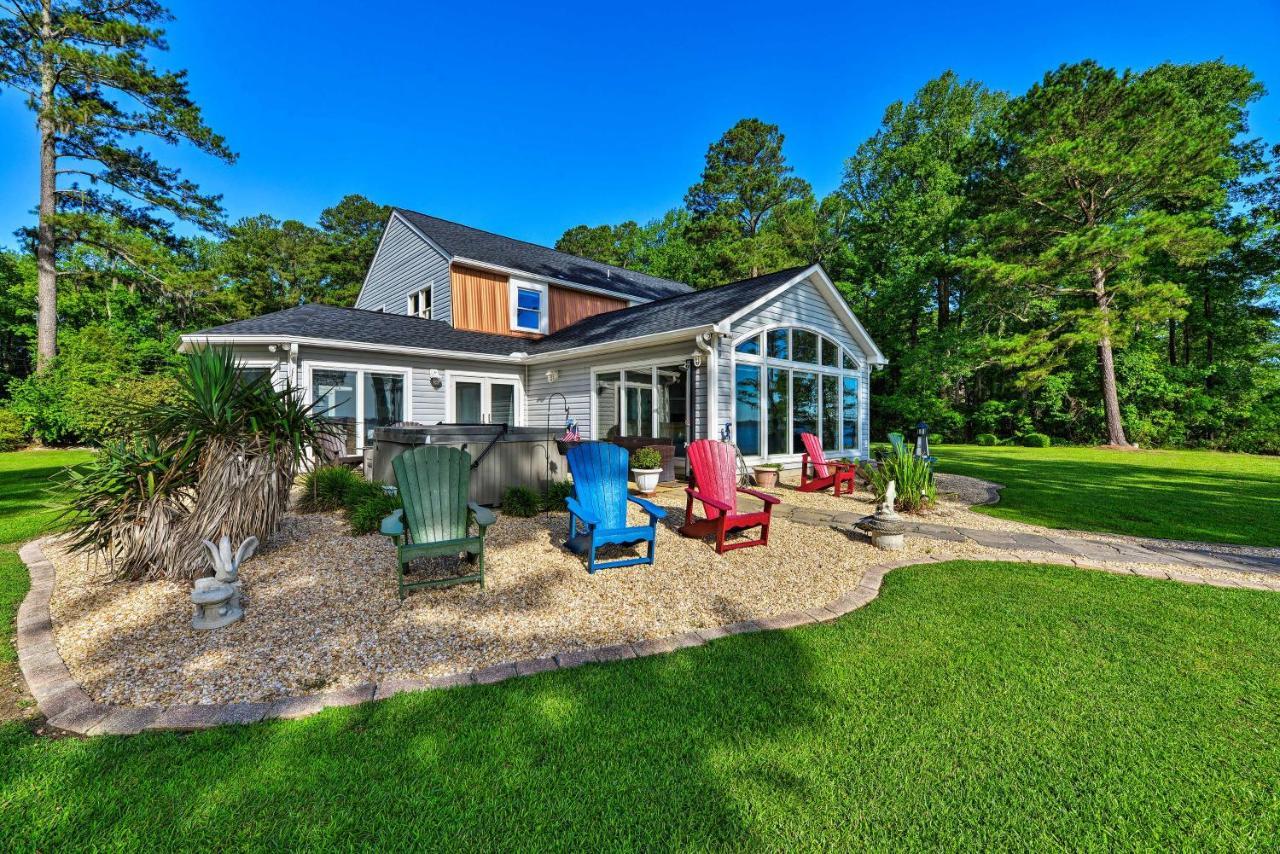 Bayfront Blounts Creek Home Private Beach And Dock! Whichard Beach 外观 照片